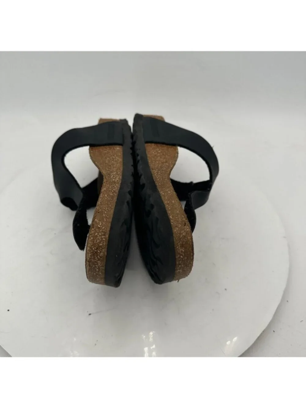 Birkenstock Gizeh Women Size 35 Black Birko-Flor T Strap Thong Leather Sandal